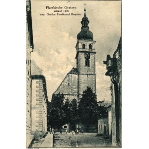 Nové Hrady, Gratzen; Pfarrkirche erbaut 1681 vom Grafen Ferdinand Buquoy / church