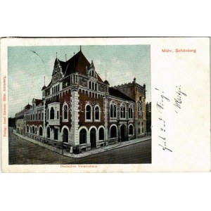 Sumperk, Mährisch Schönberg; Deutsches Vereinshaus / German Clubhouse (creases)