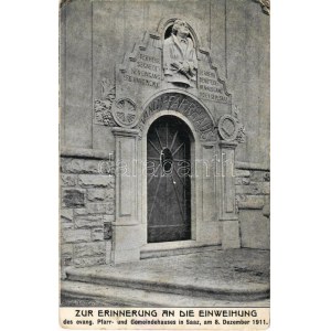 Zatec, Saaz; Zur Erinnerung an die Einweihung des evang. Pfarr- und Gemeindehauses am 8. Dezember 1911 ...