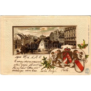 1900 Strasbourg, Strassburg i. Elsass; Broglieplatz / square. Passepartoutkarte 123818...