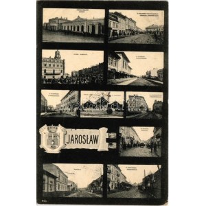 1908 Jaroslaw, Jaruslau; Art Nouveau mosaic with railway station (Rb)