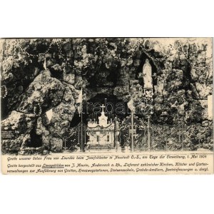 1905 Prudnik, Neustadt OS; Grotte unserer lieben Frau von Lourdes beim Josefskloster am Tage der Einweihung, 1...