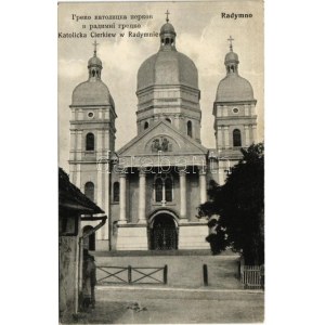 1914 Radymno, Katolicka Cierkiew w Radymnie / church + PESTHŰVÖSVÖLGY POSTAI ÜGYN (EK)