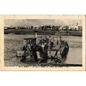 Rabat, Le Bac a Vapeur sur l'Oued Bou-Regrez / steam ferry (EK)