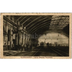 1921 Alessandria, Interno Stazione Ferroviaria / railway station interior (EK)