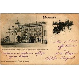 1901 Moscow, Moscou; La cathédrale de l'annonciation / Annunciation Cathedral, Troika