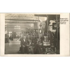 1917 Braila, Elekträtitätswerke / electricity works, power plant interior. photo