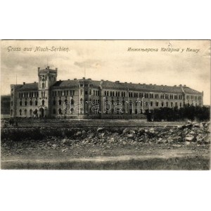 1907 Nis, Nisch; Military Engineering Barracks (pinhole)