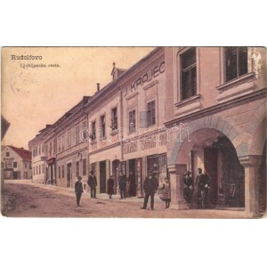 1916 Rudolfovo, Ljubljanska cesta / street, shop of J. Krajec + K.u.K. Reservespital Nagykikinda in Rudolfswerth (Rb...
