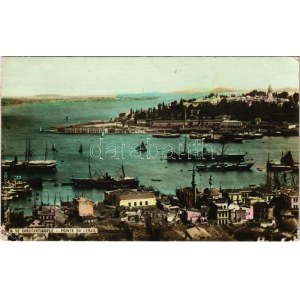 1911 Constantinople, Istanbul; Pointe du Lerail / port, ships (EK)