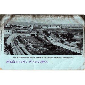 1903 Constantinople, Istanbul; cote du chemin de fer Jonction Salonique-Constantinople / Thessaloniki...