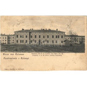 Kolomyia, Kolomyja, Kolomyya, Kolomea; Kaserne des K.k. Landw. Inf. Rgm. No. 36. / K.u.k. military infantry barracks ...