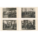 Lviv, Lwów, Lemberg; Fassbinderei / Kádárműhely, munkások, belső - - 8 db régi képeslap / cooper workshop...