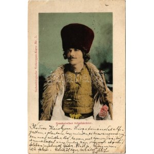 1902 Romänischer Schafzüchter. Siebenbürgische Volkstypen-Karte Nr. 5. / Román népviselet / Romanian folklore (EK...