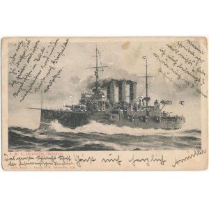 1905 SMS Erzherzog Friedrich az Osztrák-Magyar Haditengerészet pre-dreadnought csatahajója / K.u.K...
