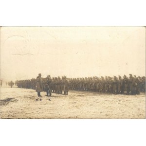 1916 Osztrák-magyar katonák felsorakozva / WWI K.u.k. military, soldiers lined up. photo + M. Kir. 307...
