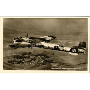 Zweimotoriges Kampfflugzeug Dornier DO-17 / Német második világháborús Luftwaffe könnyűbombázó / WWII German twin...