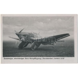 1942 Zweisitziges, einmotoriges Sturz-Kampfflugzeug (Sturzbomber) Junkers JU 87. / Junkers Ju 87 vagy Stuka ...