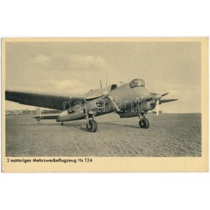 2 motoriges Mehrzweckeflugzeug Hs 124 mit 2 x DB Motoren und Drehkuppelstand Hs 124 / Henschel Hs 124 was a twin...