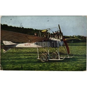 1916 Aviatik Hanriot első világháború előtti francia katonai kétüléses monoplán repülőgép / Pre...