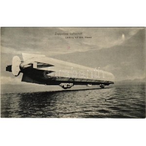 Zeppelins Luftschiff, Landung auf dem Wasser (EK)