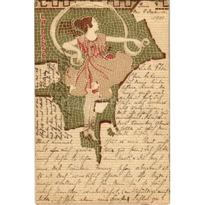 1901 Tánc / La Danse / Dance. French Art Nouveau (EK)