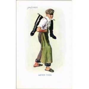 Wiener Typen: Schusterbub / Bécsi típusok: cipész inas / Viennese types: shoemaker boy. B.K.W.I. 917-6...