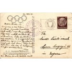 1939 Amtliche Olympia Postkarte zugunsten des Olympia Fonds Nr. 10. Gesamtansicht Reichssportfeld (EK...
