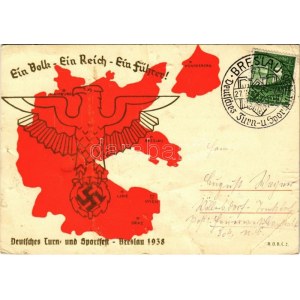 1938 Ein Volk, Ein Reich, Ein Führer! Deutsches Turn- und Sportfest Breslau ...