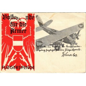 1937 Volksspende für die Armee. Fliegerspende. Staatssekretär für Landesverteidigung...