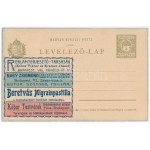 1906 Pécsi és Budapesti üzletek reklámlapja: Strobentz-féle Pacific száraztojás-liszt, Krausz Arnold posztókiviteligyár...