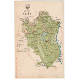 Fejér vármegye térképe. Kiadja Károlyi Gy. / Map of Fejér county