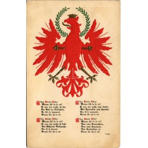 Der rote Tiroler Adler! Fritz Gratl / Coat of arms of Tyrol, Austria. Embossed / Tirol címere a nagy vörös sas...