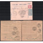 1917-1944 8 db Kárpát-Ukrajna küldemény, benne 4 db levelezőlap és 4 db szállítólevél, közte 4 db kétnyelvű, magyar...
