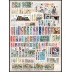 100 különböző komplett sor vagy különböző szelvényes bélyeg 3 berakólapon. Érdemes megnézni! ...