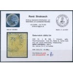 1850 1kr HP III sárga / yellow (NAGYKI)KINDA Certificate: Strakosch
