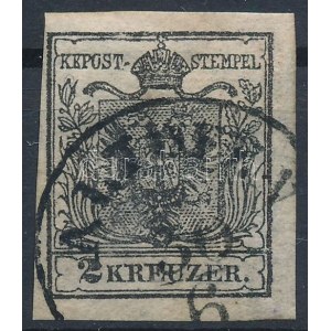 1850 2kr HP III fekete / black ALTOFEN Certificate: Strakosch