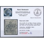 1850 2kr HP III fekete / black ALTOFEN Certificate: Strakosch