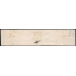 ca 1851 Hírlapbélyeg teljes címszalagon / Newspaper stamp on complete wrapper KAPOSVÁR
