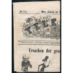 1858 Kék Merkúr Hírlapbélyeg címszalag darabon, a bécsi TELEGRAF teljes újságon SEPSI SZ: GYÖRGY Látványos...