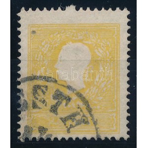 1858 2kr I. típus sárga / yellow kimaradt fog / perforation error (P)ESTH Signed: Seitz. Certificate...