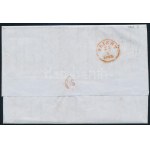 1859 3 x 5kr I. tipus távolsági levélen teljes tartalommal. Látványos darab!! / on domestic cover with full content ...