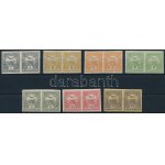 1913 Turul vágott sor párokban, álló vízjellel (100.000) / imperforate set in pairs...