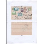 1918. jul. 17. Repülő posta 1,50K + Arató és parlament bélyegek díjkiegészített díjjegyes légi levelezőlapon Bécsbe. ...