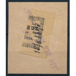 Hohe Rinne 1895 Felezett bélyeg kivágáson / Bisected stamp on cutting KURHAUS AUF DER HOHEN RINNE...