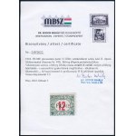 Fiume 1918 Pirosszámú Portó 12f HP II Certificate: Bodor (Sassone EUR 1.600,-)