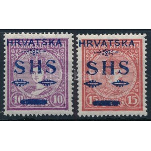 SHS 1918 Koronázás pár (54.000) / Mi 64-65 Signed: Bodor