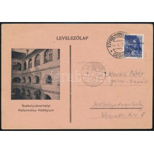Székelyudvarhely 1945 Helyi levelezőlap / Local postcard. Signed: Bodor