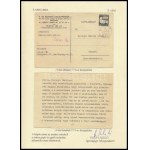1946 (24. díjszabás) Galambos 100.000 billió P bélyeg levelezőlapon, túlbérmentesítve...