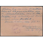 1946 (26. díjszabás) Levelezőlap 10 x 5ezer adópengő bérmentesítéssel / Postcard with 10 x Mi 933 DENCSHÁZA ...